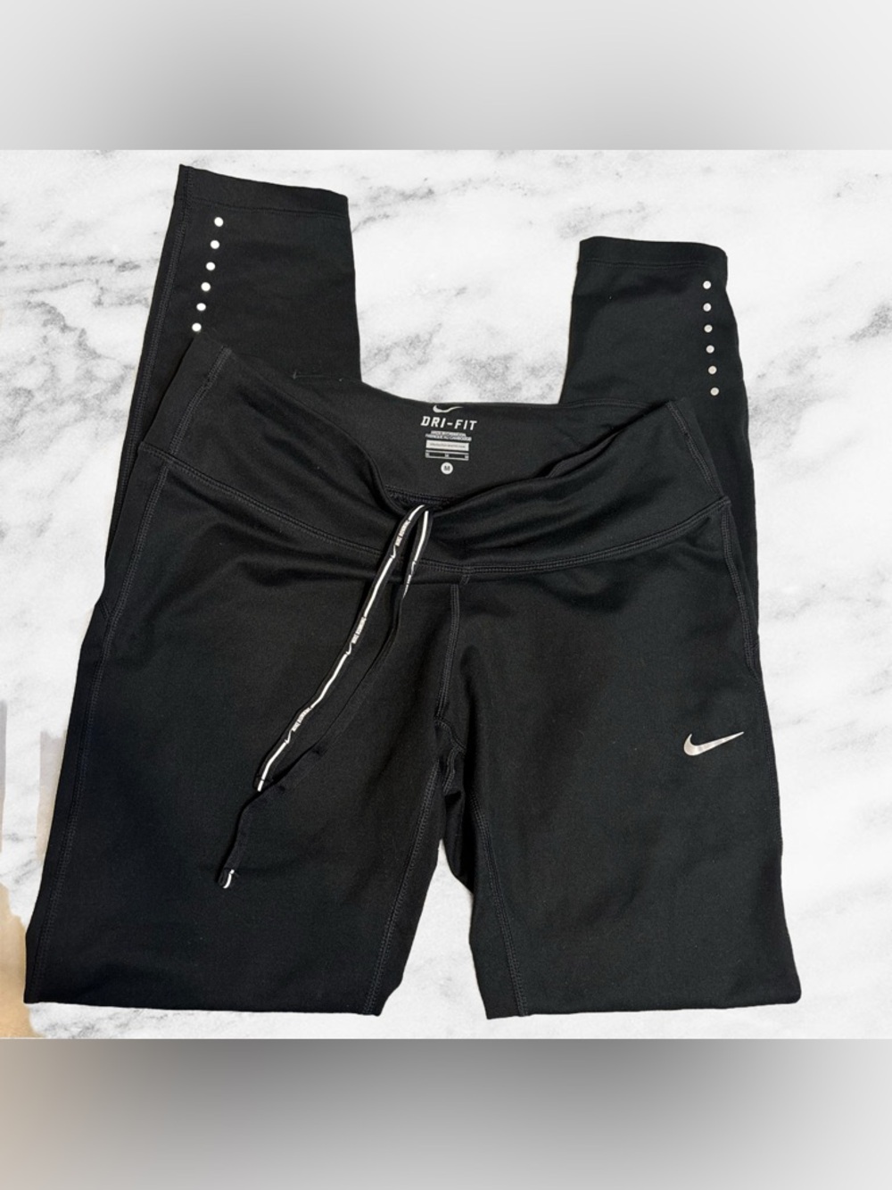 Nike Black Kids' Dri-FIT Leggings with Reflective Swoosh